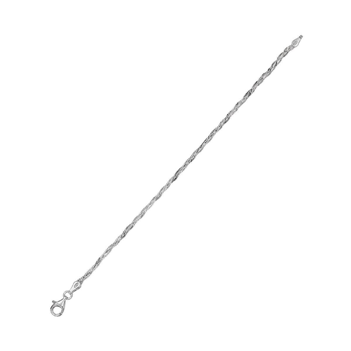 Bracciale catena intrecciata Joy Gioielli Argento in argento 19 cm