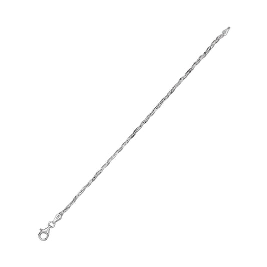Bracciale catena intrecciata Joy Gioielli Argento in argento 19 cm