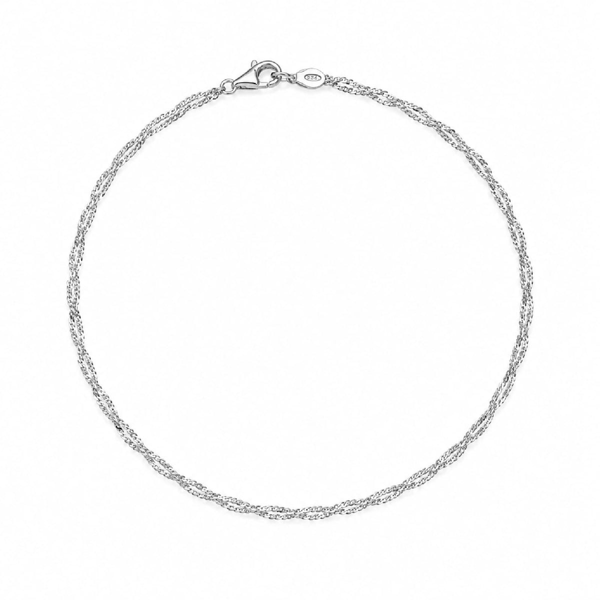 Bracciale catena intrecciata Joy Gioielli Argento in argento 19 cm