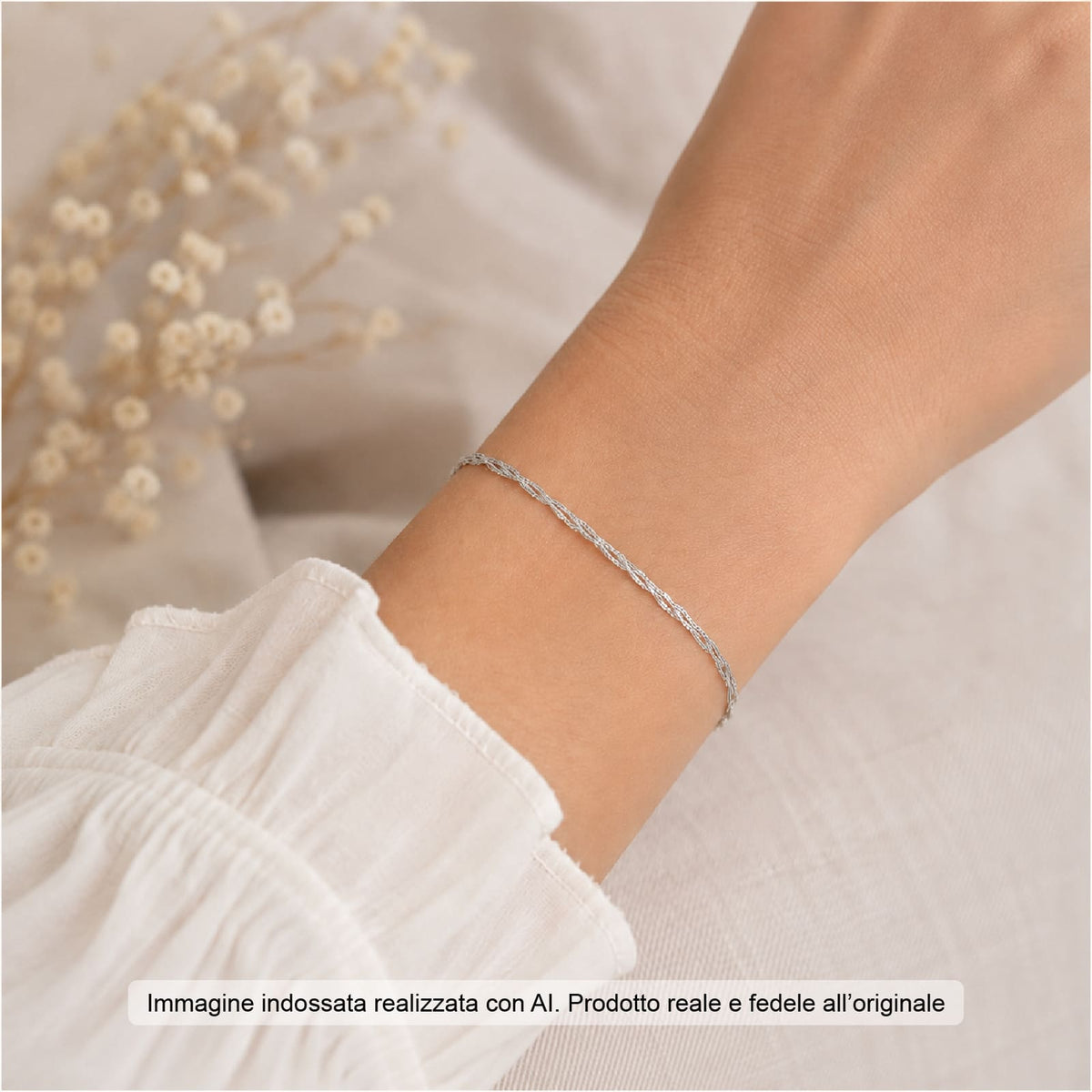 Bracciale catena intrecciata Joy Gioielli Argento in argento 19 cm