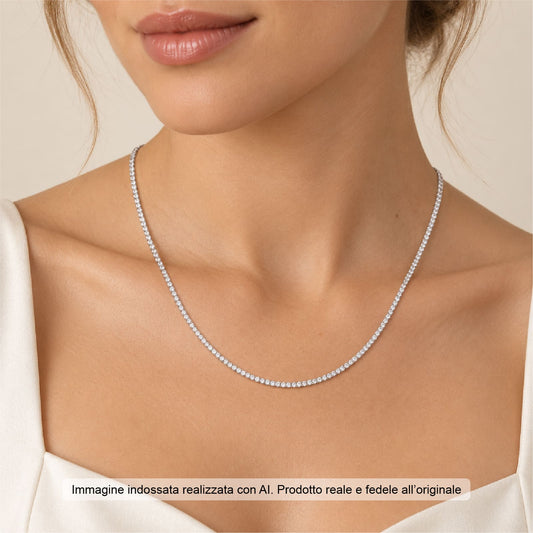 Collana tennis Joy Gioielli Argento in argento zirconi MISURA UNICA