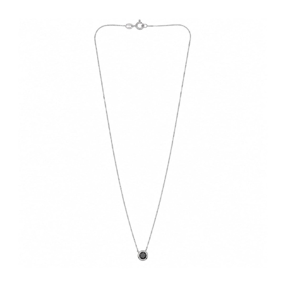 Collana Joy Gioielli Argento in argento con zircone nero MISURA UNICA