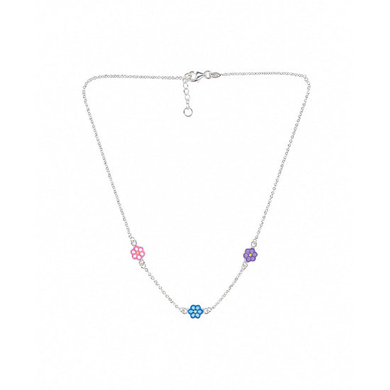 Collana catena Joy Gioielli Argento in argento con fiori MISURA UNICA