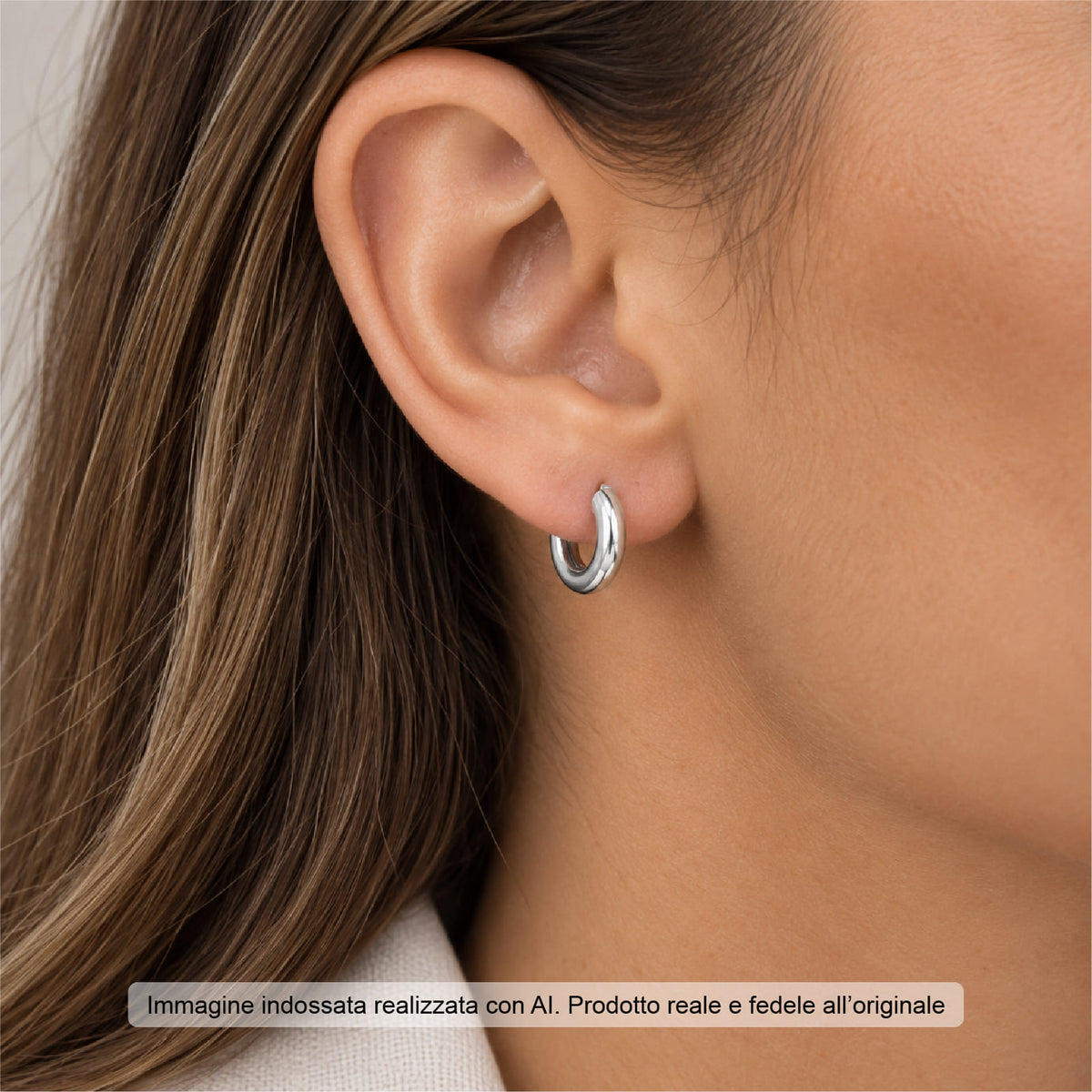 Orecchini cerchio Joy Gioielli Argento in argento 0,8 cm MISURA UNICA