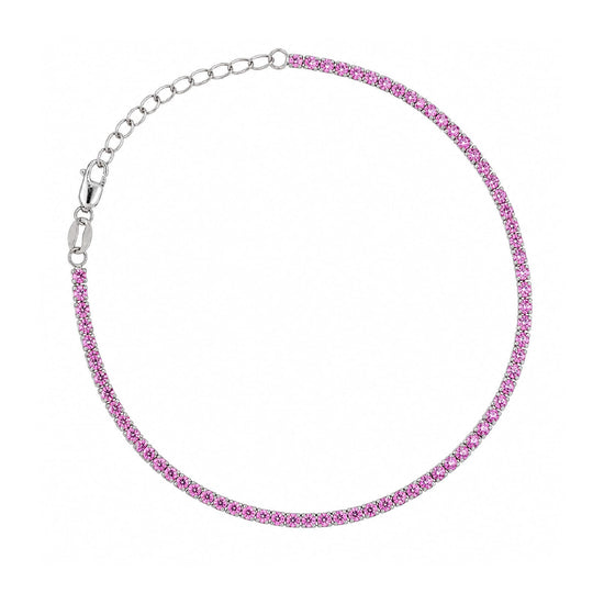 Bracciale tennis Joy Gioielli Argento in argento e rosa 19,5 cm