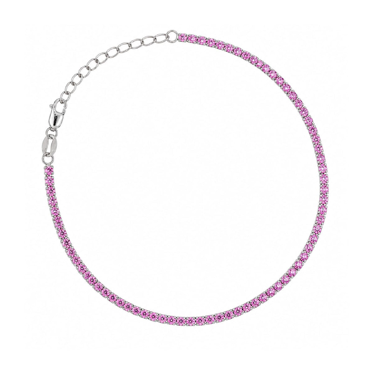 Bracciale tennis Joy Gioielli Argento in argento e rosa 19,5 cm