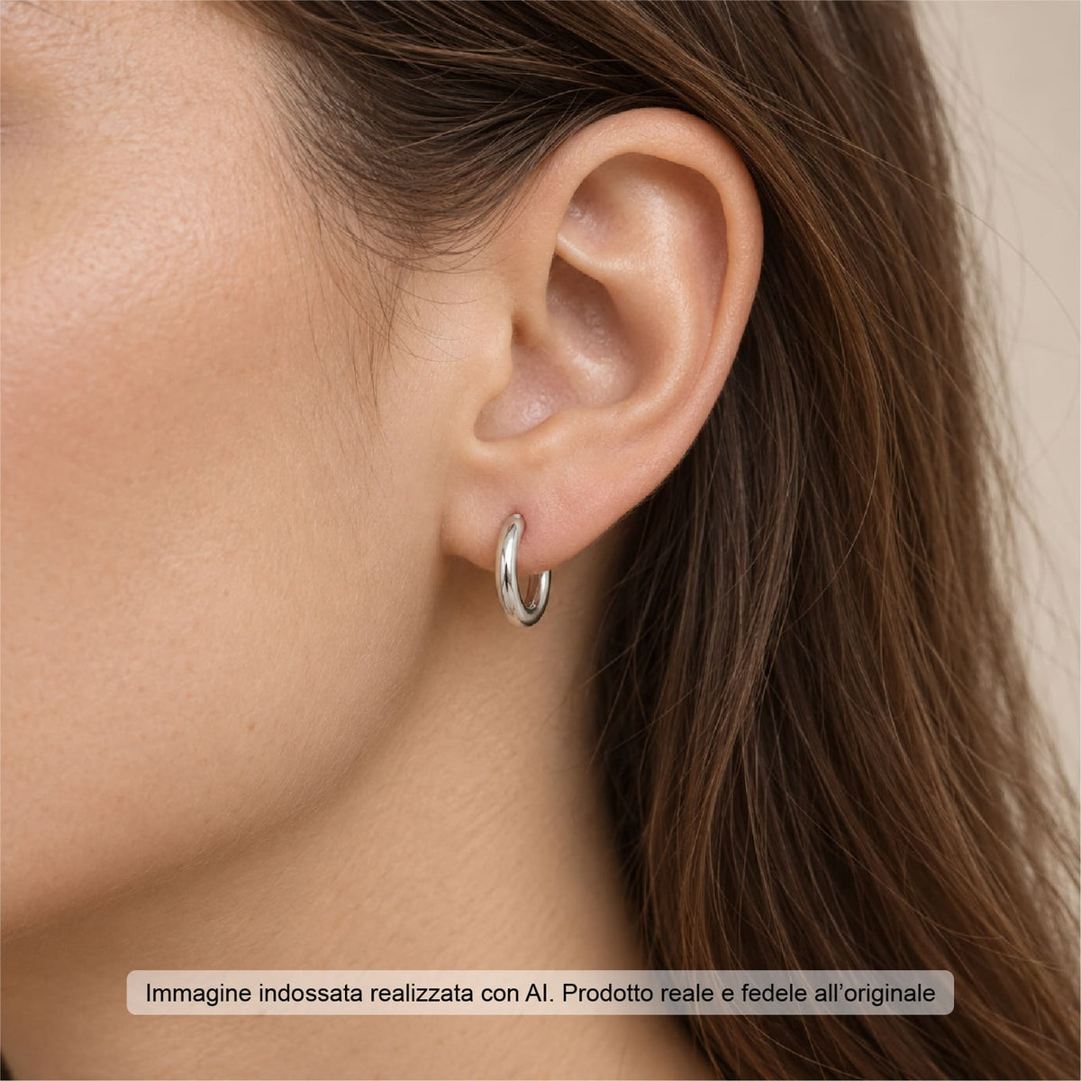 Orecchini cerchio Joy Gioielli Argento in argento 1,2cm MISURA UNICA