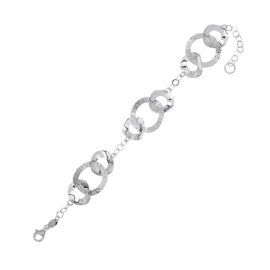 Bracciale catena Joy Gioielli Argento in argento cerchi 19 cm