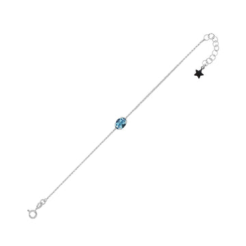 Bracciale Joy Gioielli Argento in argento con pietra azzurra 19 cm