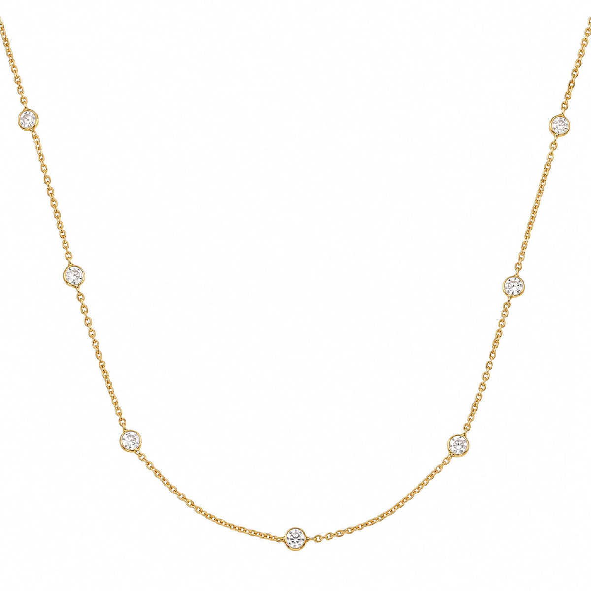 Collana Joy Gioielli Argento in argento dorato zirconi MISURA UNICA
