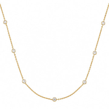 Collana Joy Gioielli Argento in argento dorato zirconi MISURA UNICA