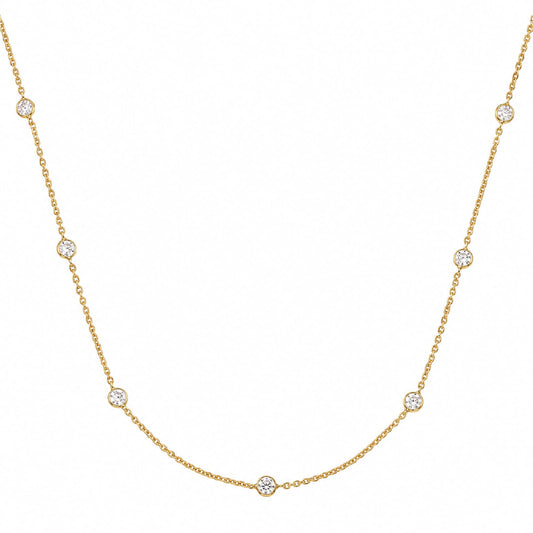 Collana Joy Gioielli Argento in argento dorato zirconi MISURA UNICA