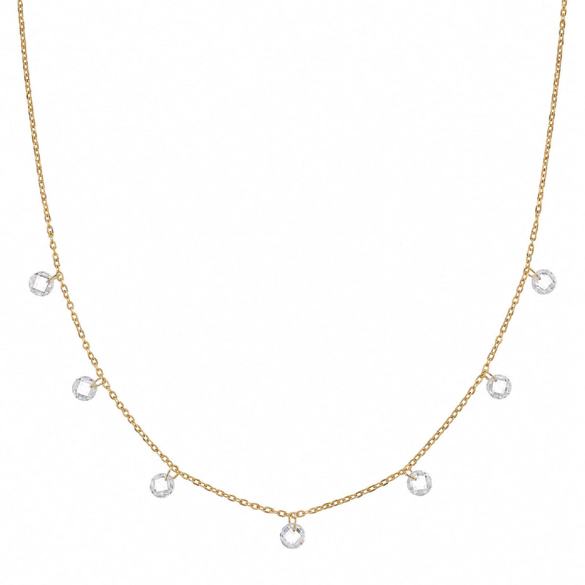 Collana catena Joy Gioielli Argento in argento dorato zirconi MISURA UNICA
