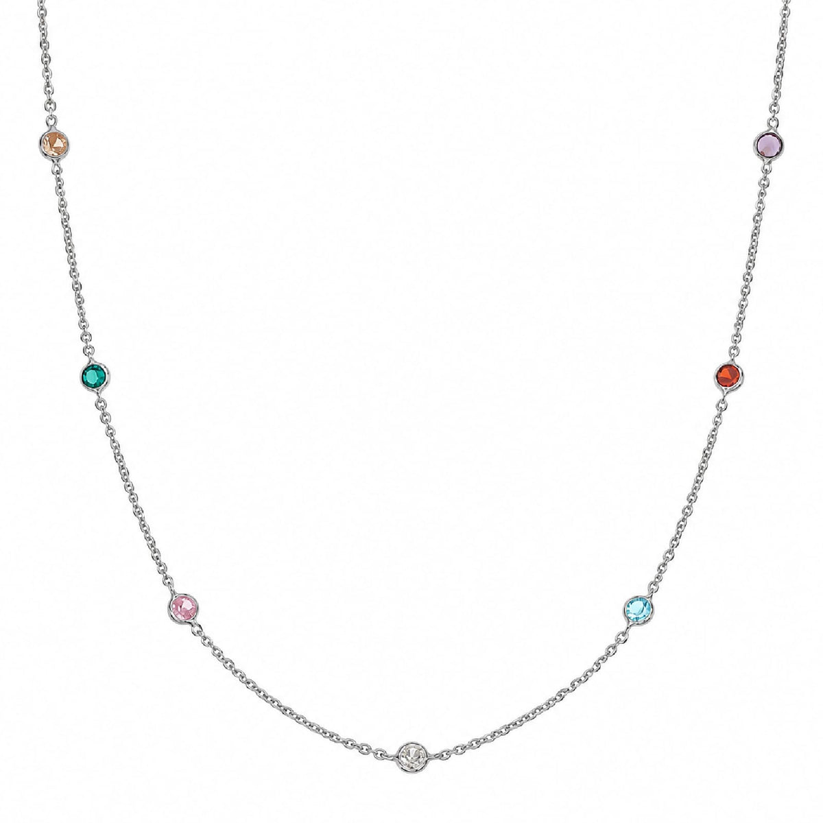 Collana Joy Gioielli Argento in argento zirconi multicolor MISURA UNICA