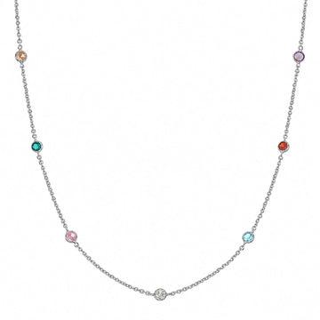 Collana Joy Gioielli Argento in argento zirconi multicolor MISURA UNICA