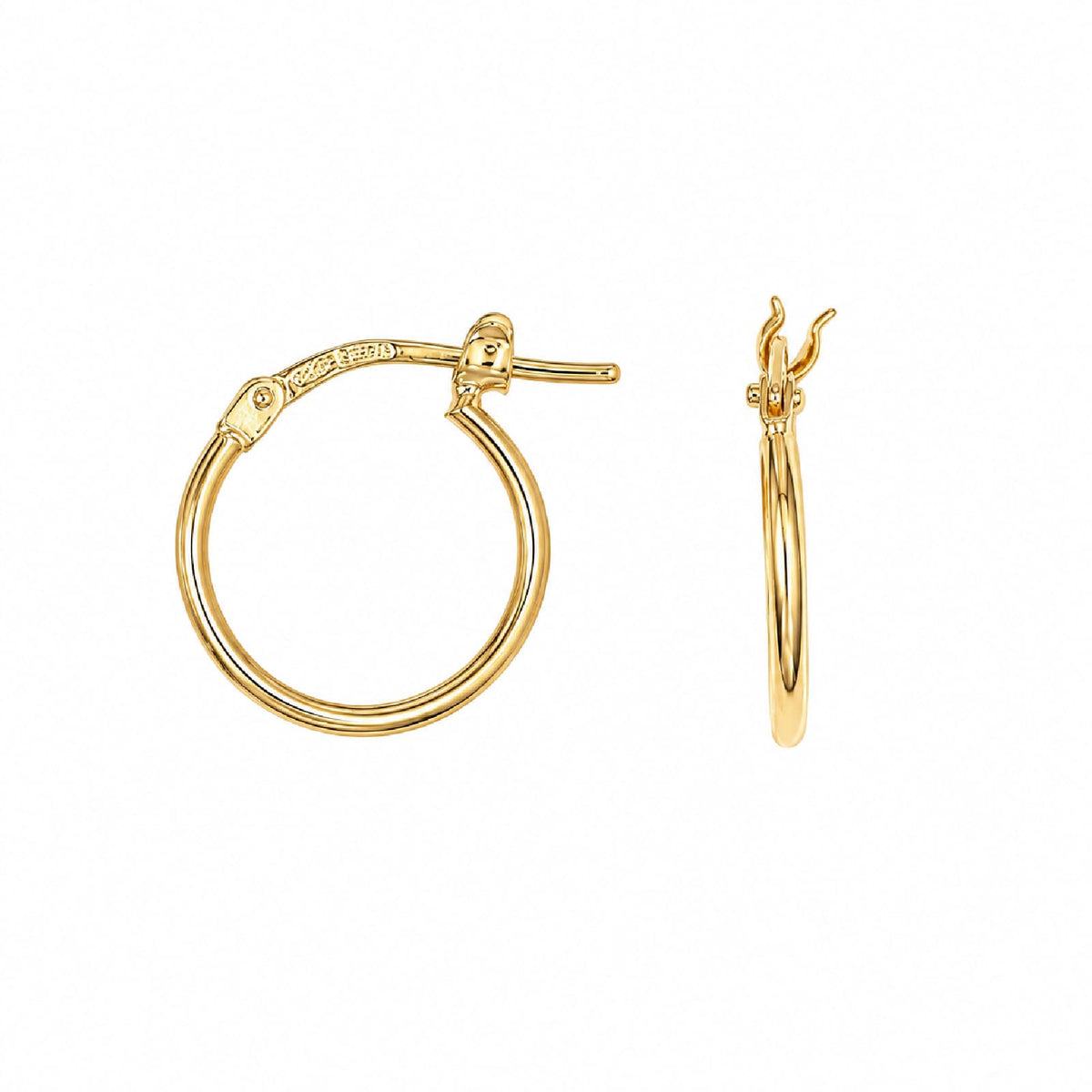 Orecchini cerchio Joy Gioielli Argento in argento dorato 1cm MISURA UNICA