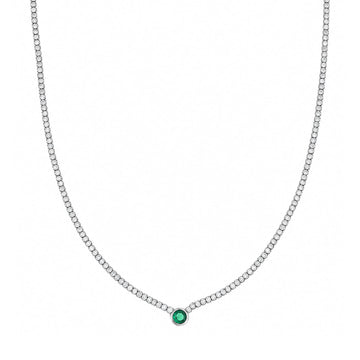 Collana tennis Joy Gioielli Argento in argento zircone verde MISURA UNICA