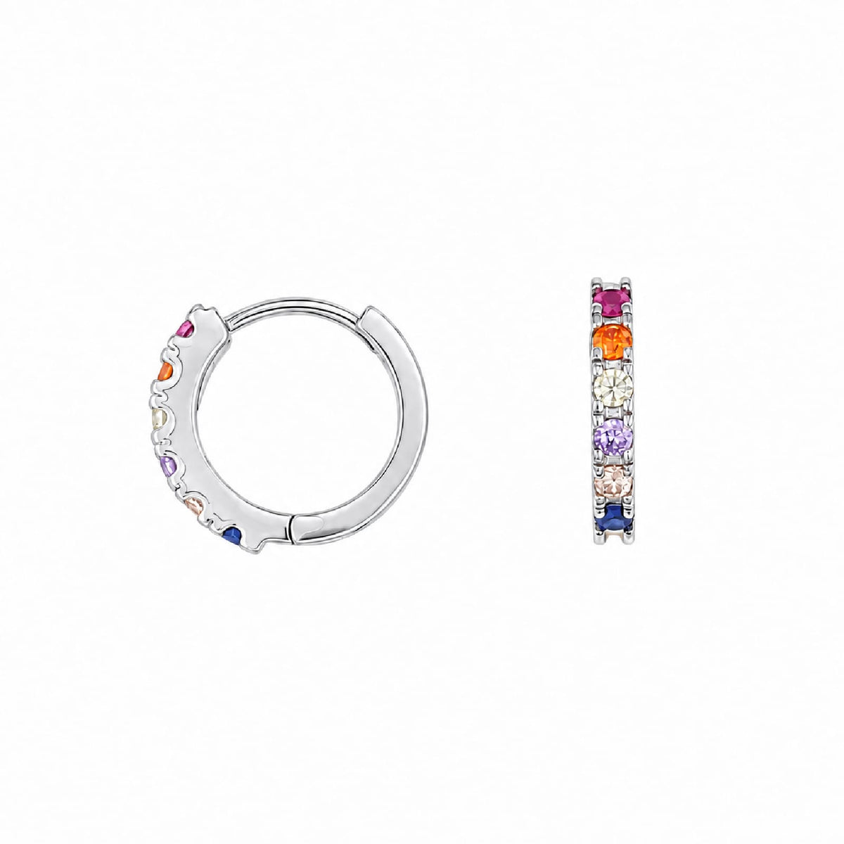 Orecchini cerchio Joy Gioielli Argento in argento multicolor MISURA UNICA