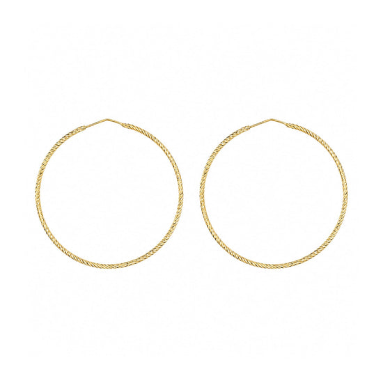 Orecchini cerchio Joy Gioielli Argento in argento dorato 5cm MISURA UNICA