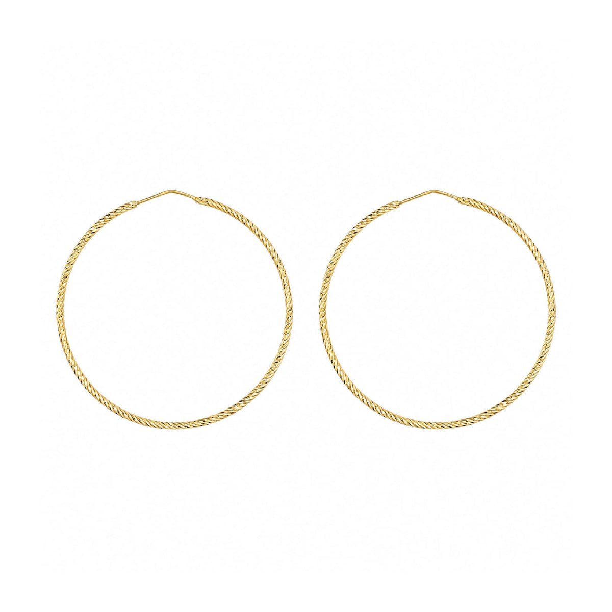 Orecchini cerchio Joy Gioielli Argento in argento dorato 5cm MISURA UNICA
