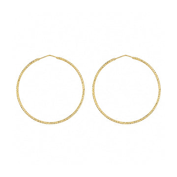 Orecchini cerchio Joy Gioielli Argento in argento dorato 5cm MISURA UNICA
