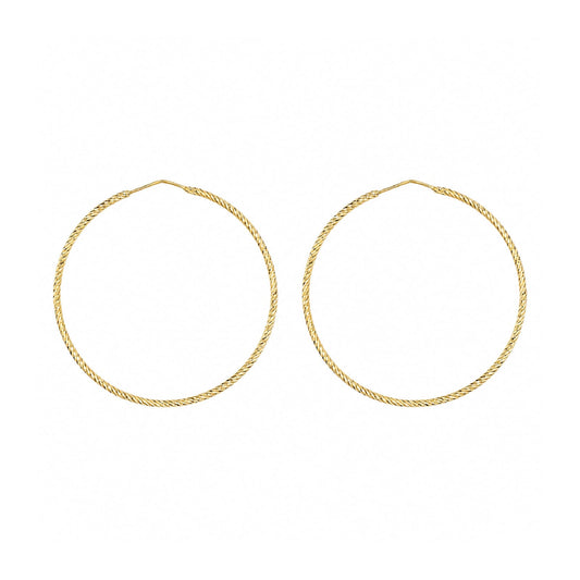 Orecchini cerchio Joy Gioielli Argento in argento dorato 5cm MISURA UNICA