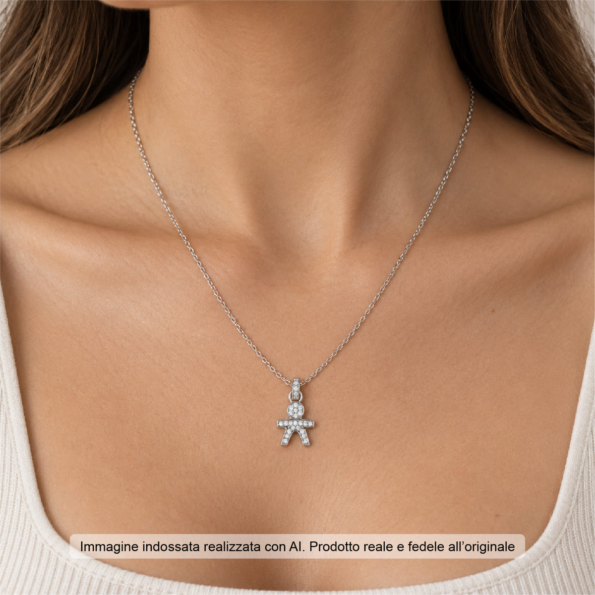Collana Joy Gioielli Argento in argento zirconi bimbo MISURA UNICA