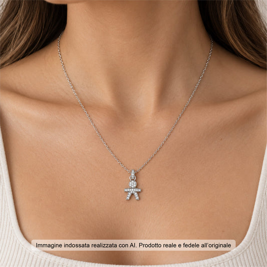 Collana Joy Gioielli Argento in argento zirconi bimbo MISURA UNICA