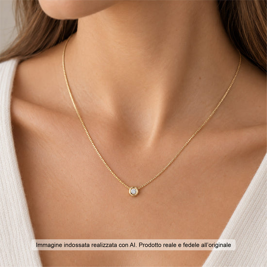 Collana punto luce Joy Gioielli Argento in argento dorato MISURA UNICA