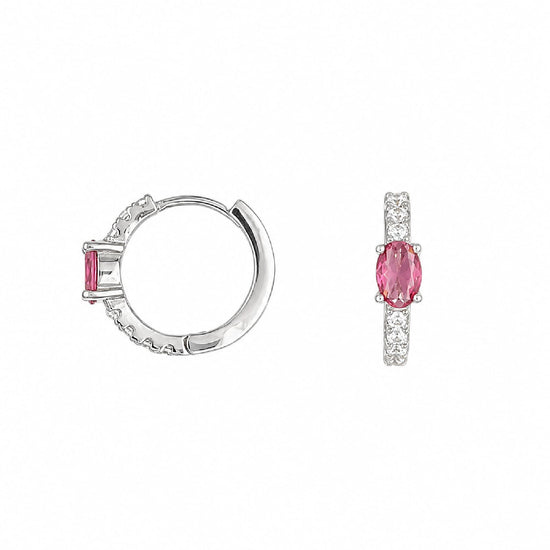 Orecchini cerchio Joy Gioielli Argento in argento zirconi MISURA UNICA