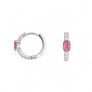 Orecchini cerchio Joy Gioielli Argento in argento zirconi MISURA UNICA