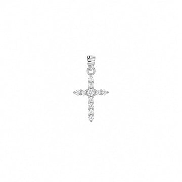 Ciondolo Joy Gioielli Argento in argento zirconi croce 1,5cm MISURA UNICA