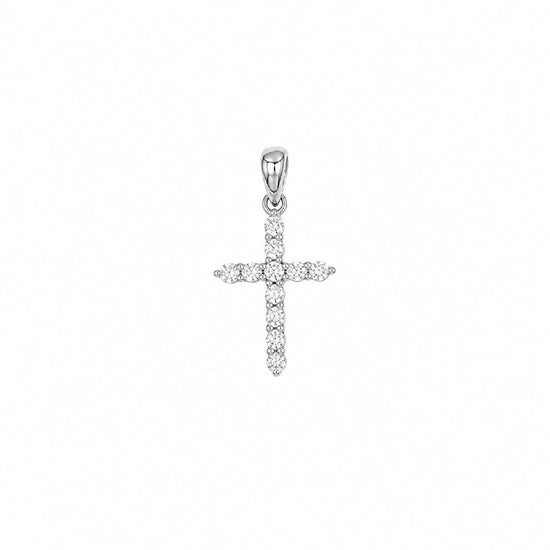 Ciondolo Joy Gioielli Argento in argento zirconi croce 2,3cm MISURA UNICA