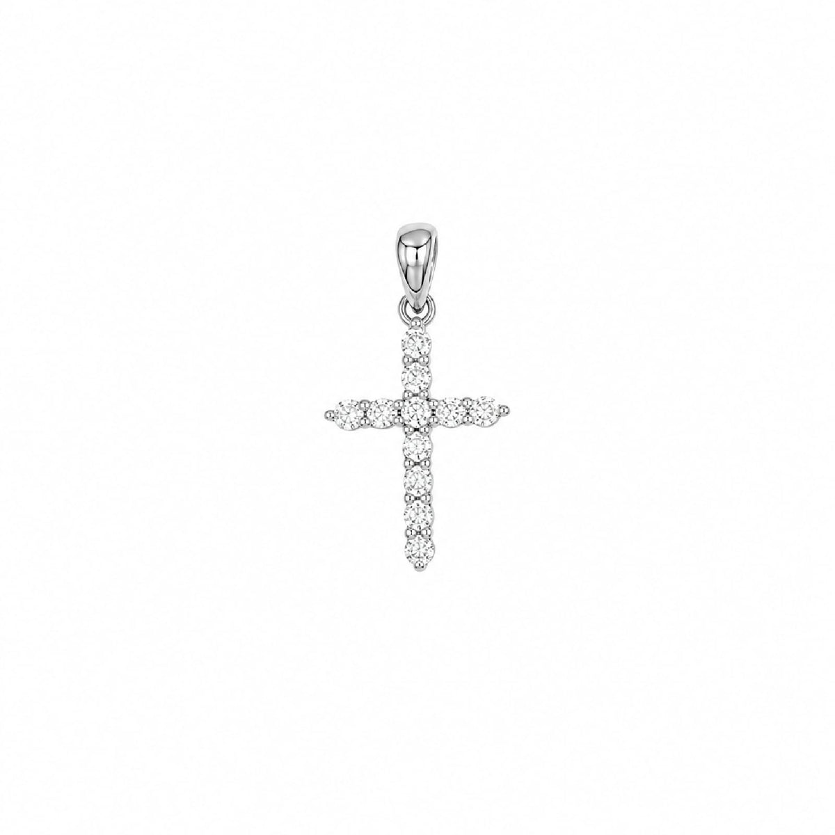 Ciondolo Joy Gioielli Argento in argento zirconi croce 2,3cm MISURA UNICA