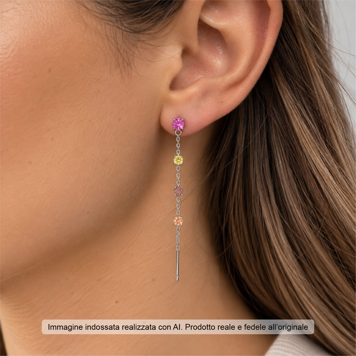 Orecchini pendenti Joy Gioielli Argento in argento multicolor MISURA UNICA