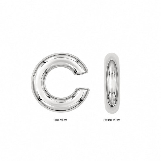 Earcuff Joy Gioielli Argento in argento liscio spesso MISURA UNICA