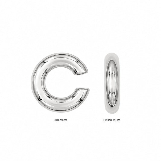Earcuff Joy Gioielli Argento in argento liscio spesso MISURA UNICA