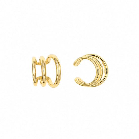Earcuff Joy Gioielli Argento in argento dorato 3 fili MISURA UNICA
