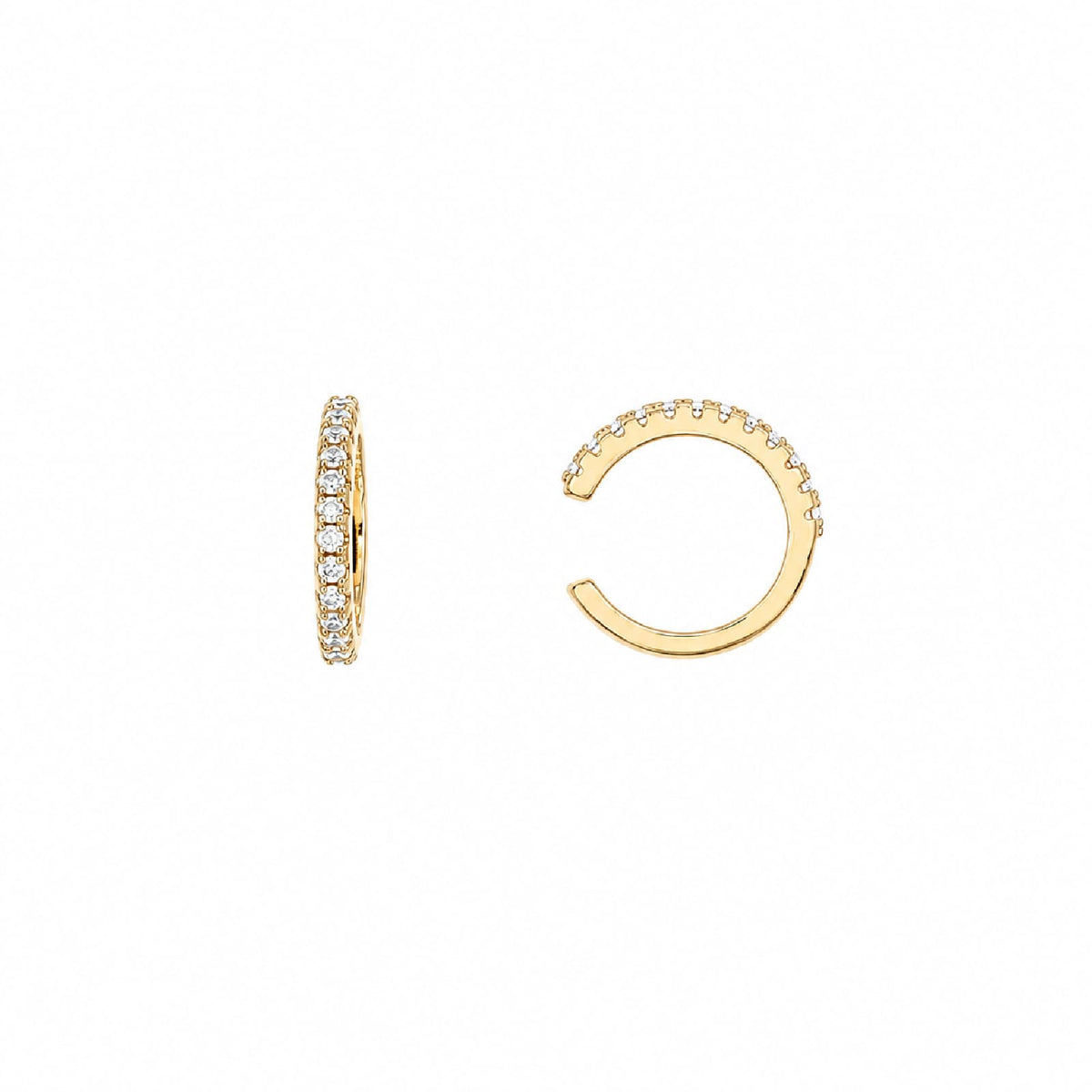 Earcuff Joy Gioielli Argento in argento dorato zirconi MISURA UNICA