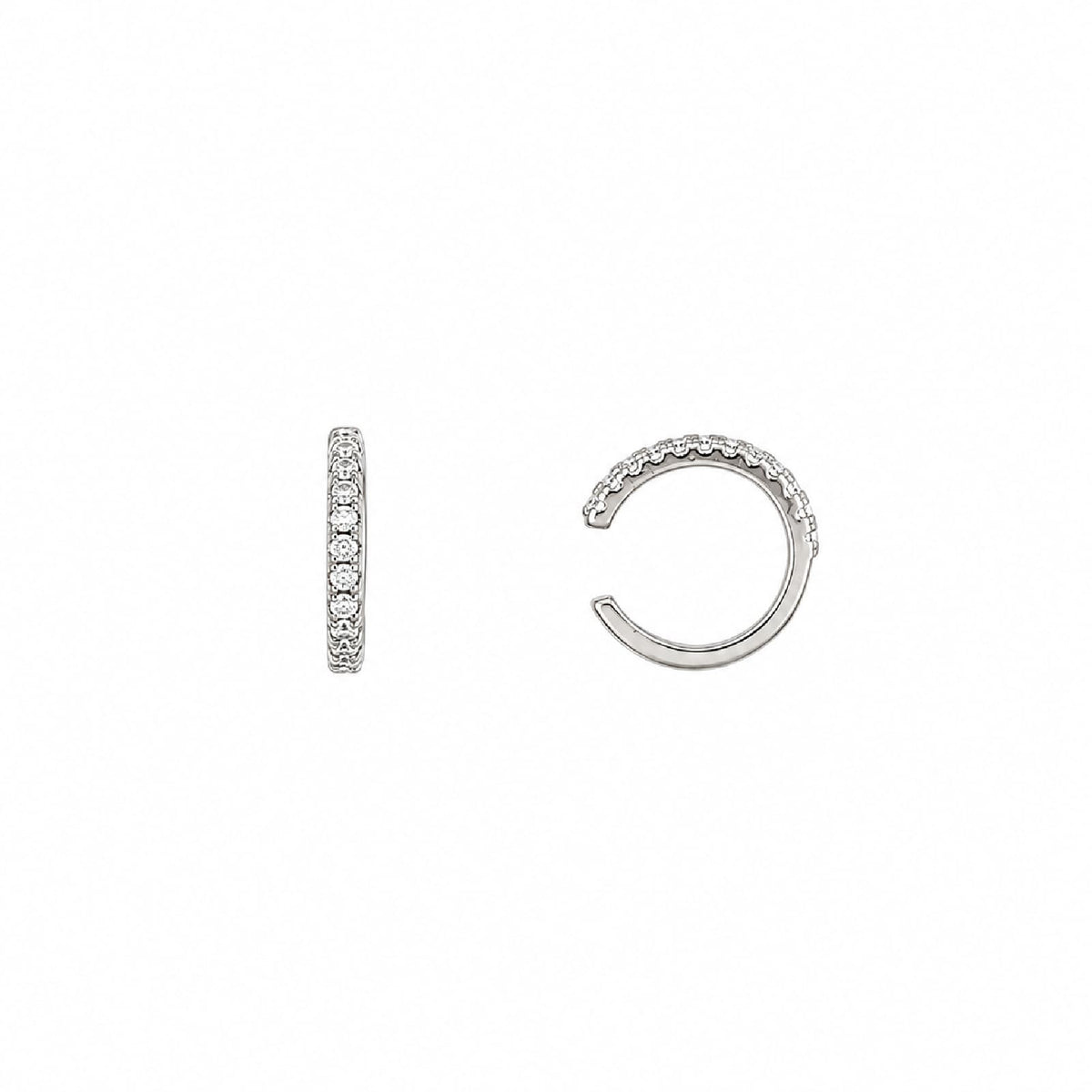 Earcuff Joy Gioielli Argento in argento e zirconi bianchi MISURA UNICA