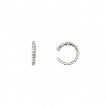 Earcuff Joy Gioielli Argento in argento e zirconi bianchi MISURA UNICA
