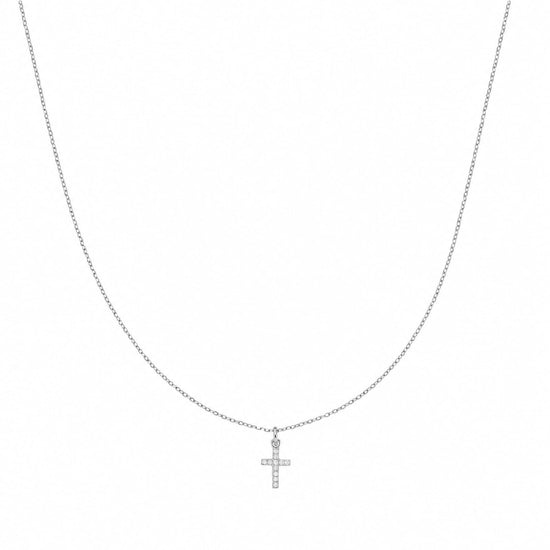 Collana Joy Gioielli Argento in argento e zirconi croce MISURA UNICA