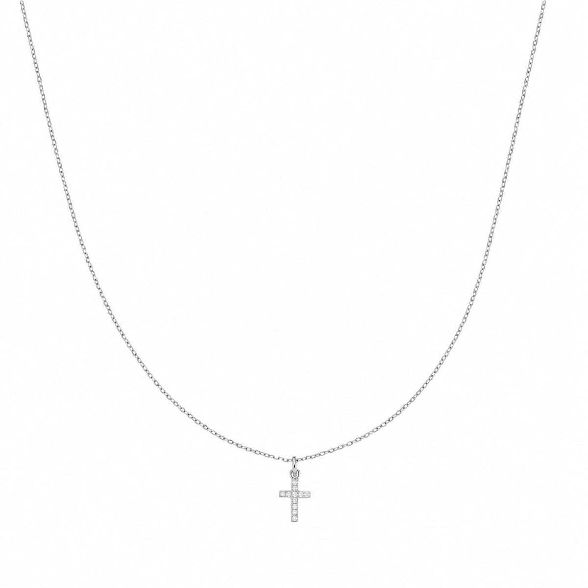 Collana Joy Gioielli Argento in argento e zirconi croce MISURA UNICA