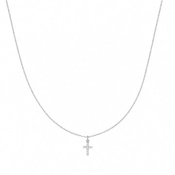 Collana Joy Gioielli Argento in argento e zirconi croce MISURA UNICA