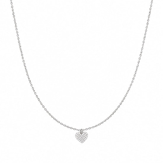 Collana Joy Gioielli Argento in argento e zirconi cuore MISURA UNICA