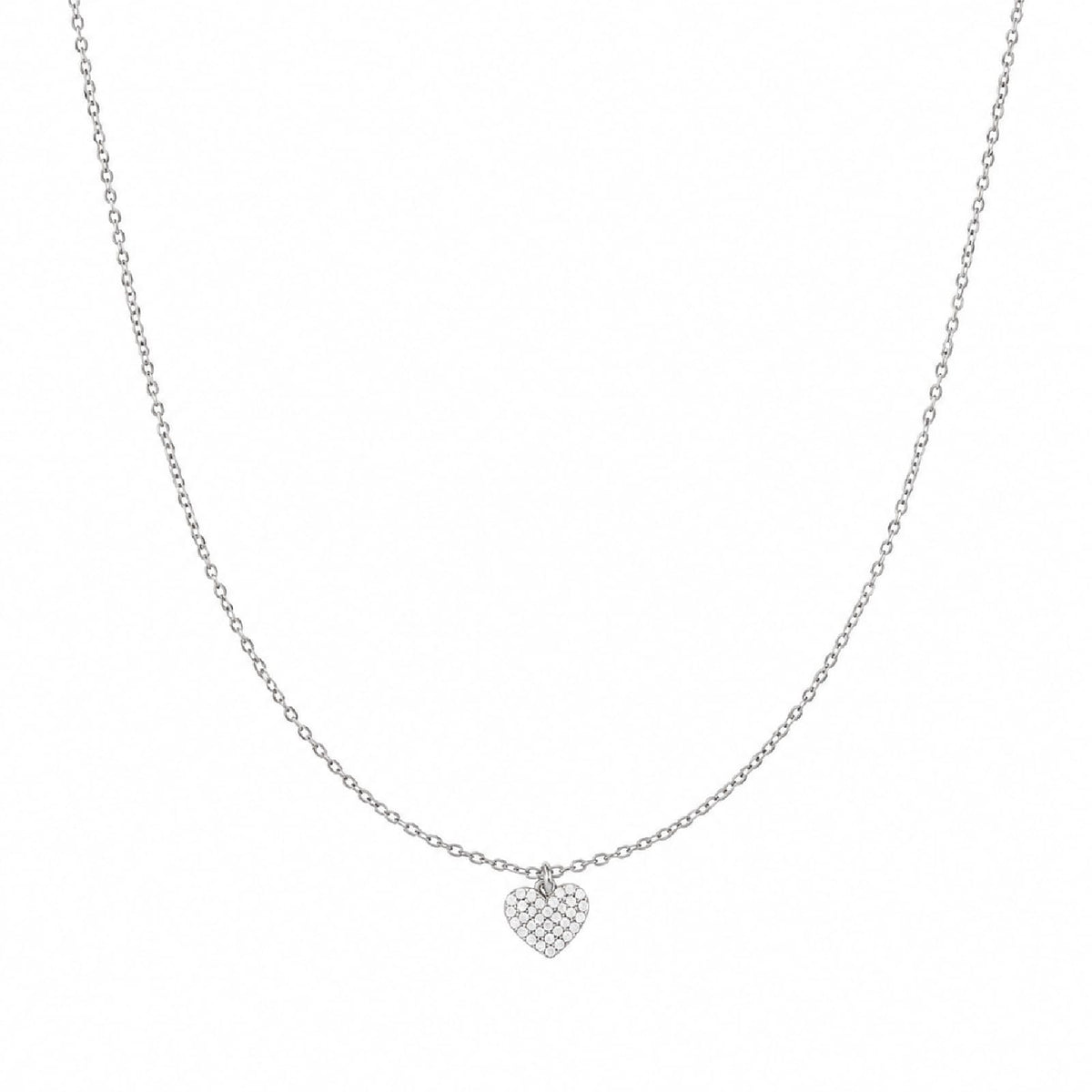 Collana Joy Gioielli Argento in argento e zirconi cuore MISURA UNICA