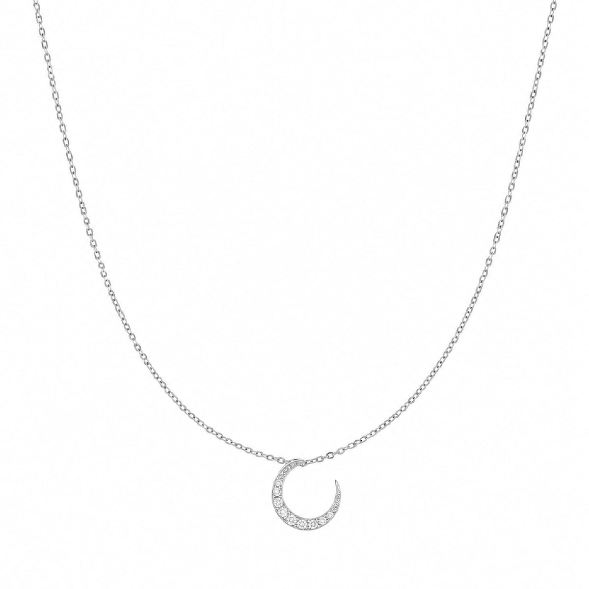 Collana Joy Gioielli Argento in argento e zirconi luna MISURA UNICA