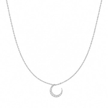 Collana Joy Gioielli Argento in argento e zirconi luna MISURA UNICA