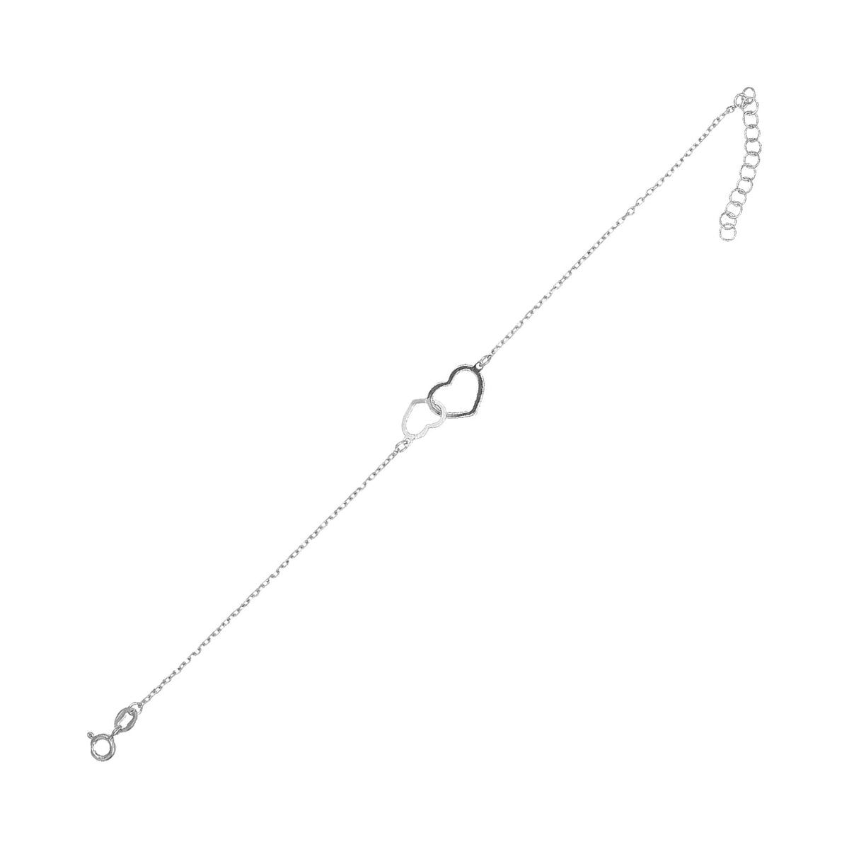 Bracciale catena Joy Gioielli Argento in argento con cuori 18 cm