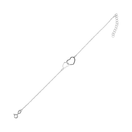 Bracciale catena Joy Gioielli Argento in argento con cuori 18 cm